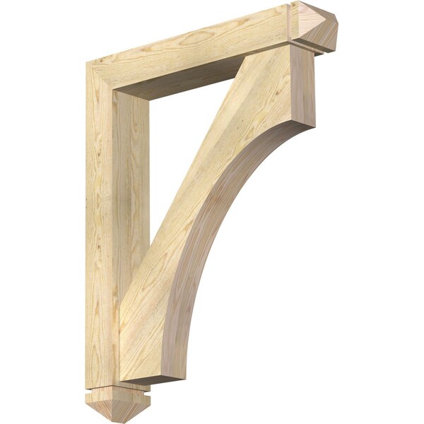 Ekena Millwork Westlake Arts and Crafts Rough Sawn Bracket w/ Offset Brace, Douglas Fir, 6"W x 32"D x 40"H BKT0604X32X40WTL03RDF - main